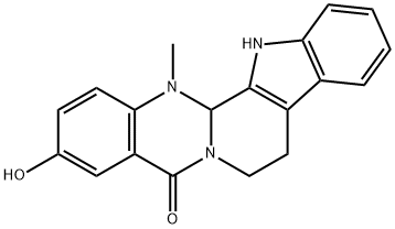 Indolo[2',3':3,4]pyrido[2,1-b]quinazolin-5(7H)-one, 8,13,13b,14-tetrahydro-3-hydroxy-14-methyl- Structural