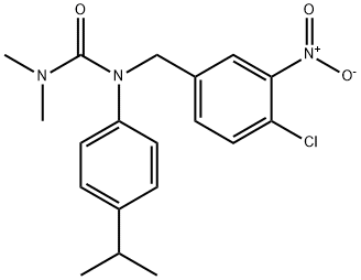 Urea, N-[(4-chloro-3-nitrophenyl)methyl]-N',N'-dimethyl-N-[4-(1-methylethyl)phenyl]- Structural
