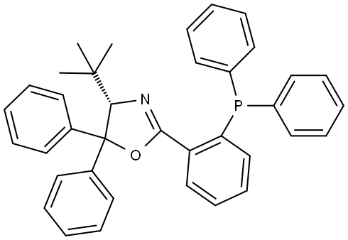 Oxazole, 4-(1,1-dimethylethyl)-2-[2-(diphenylphosphino)phenyl]-4,5-dihydro-5,5-diphenyl-, (4S)- Structural