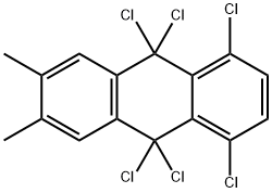 Anthracene, 1,4,9,9,10,10-hexachloro-9,10-dihydro-6,7-dimethyl- Structural