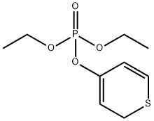 Phosphoric acid, diethyl 2H-thiopyran-4-yl ester Structural