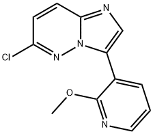 Imidazo[1,2-b]pyridazine, 6-chloro-3-(2-methoxy-3-pyridinyl)- Structural