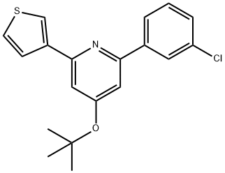Pyridine, 2-(3-chlorophenyl)-4-(1,1-dimethylethoxy)-6-(3-thienyl)- Structural