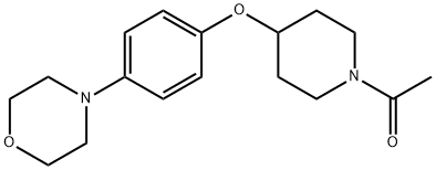 Ethanone, 1-[4-[4-(4-morpholinyl)phenoxy]-1-piperidinyl]- Structural