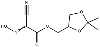 Acetic acid, 2-cyano-2-(hydroxyimino)-, (2,2-dimethyl-1,3-dioxolan-4-yl)methyl ester Structural
