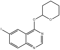 Quinazoline, 6-iodo-4-[(tetrahydro-2H-pyran-2-yl)oxy]- Structural