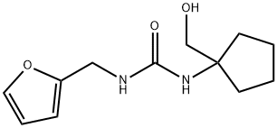 Urea, N-(2-furanylmethyl)-N'-[1-(hydroxymethyl)cyclopentyl]- Structural