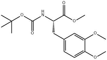 L-Tyrosine, N-[(1,1-dimethylethoxy)carbonyl]-3-methoxy-O-methyl-, methyl ester Structural