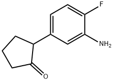 Cyclopentanone, 2-(3-amino-4-fluorophenyl)- Structural