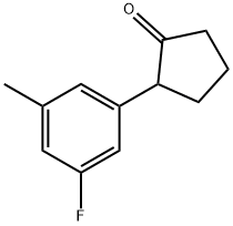 Cyclopentanone, 2-(3-fluoro-5-methylphenyl)- Structural