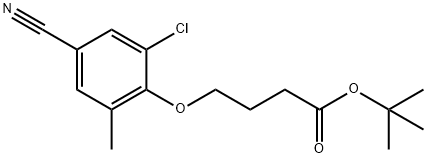 Butanoic acid, 4-(2-chloro-4-cyano-6-methylphenoxy)-, 1,1-dimethylethyl ester Structural
