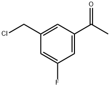 Ethanone, 1-[3-(chloromethyl)-5-fluorophenyl]- Structural