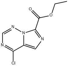 Imidazo[5,1-f][1,2,4]triazine-7-carboxylic acid, 4-chloro-, ethyl ester Structural
