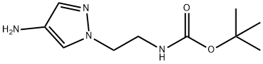 tert-butyl N-[2-(4-amino-1H-pyrazol-1-yl)ethyl]carbamate Structural