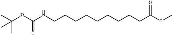 Decanoic acid, 10-[[(1,1-dimethylethoxy)carbonyl]amino]-, methyl ester Structural
