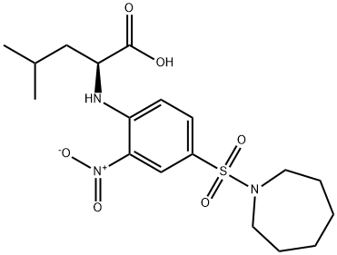 Leucine, N-[4-[(hexahydro-1H-azepin-1-yl)sulfonyl]-2-nitrophenyl]- Structural