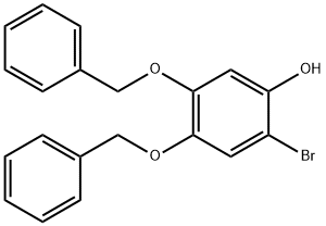 Phenol, 2-bromo-4,5-bis(phenylmethoxy)- Structural