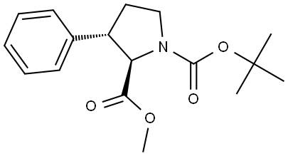 Rel-1-(tert-butyl) 2-methyl (2R,3S)-3-phenylpyrrolidine-1,2-dicarboxylate Structural