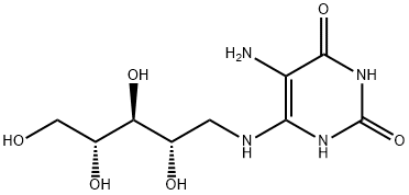 Ribitol, 1-[(5-amino-1,2,3,6-tetrahydro-2,6-dioxo-4-pyrimidinyl)amino]-1-deoxy- Structural