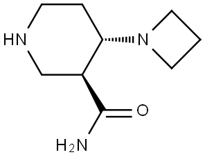 rel-(3R,4R)-4-(Azetidin-1-yl)piperidine-3-carboxamide Structural