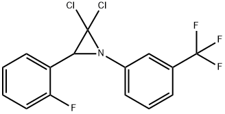 Aziridine, 2,2-dichloro-3-(2-fluorophenyl)-1-[3-(trifluoromethyl)phenyl]- Structural