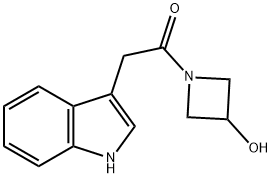 Ethanone, 1-(3-hydroxy-1-azetidinyl)-2-(1H-indol-3-yl)- Structural