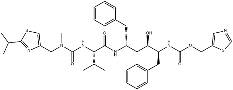 2,7,10,12-Tetraazatridecanoic acid, 4-hydroxy-12-methyl-9-(1-methylethyl)-13-[2-(1-methylethyl)-4-thiazolyl]-8,11-dioxo-3,6-bis(phenylmethyl)-, 5-thiazolylmethyl ester, (3S,4R,6R,9S)-