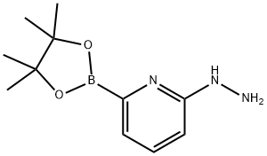 Pyridine, 2-hydrazinyl-6-(4,4,5,5-tetramethyl-1,3,2-dioxaborolan-2-yl)- Structural