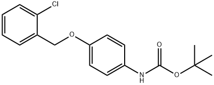 Carbamic acid, N-[4-[(2-chlorophenyl)methoxy]phenyl]-, 1,1-dimethylethyl ester Structural