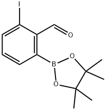Benzaldehyde, 2-iodo-6-(4,4,5,5-tetramethyl-1,3,2-dioxaborolan-2-yl)- Structural