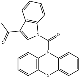 Ethanone, 1-[1-(10H-phenothiazin-10-ylcarbonyl)-1H-indol-3-yl]- Structural