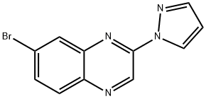 Quinoxaline, 7-bromo-2-(1H-pyrazol-1-yl)- Structural