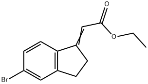 Acetic acid, 2-(5-bromo-2,3-dihydro-1H-inden-1-ylidene)-, ethyl ester Structural