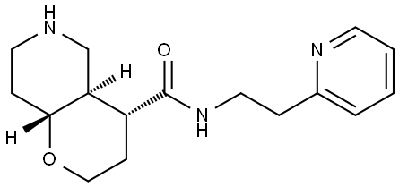 rel-(4R,4aR,8aR)-N-(2-(pyridin-2-yl)ethyl)octahydro-2H-pyrano[3,2-c]pyridine-4-carboxamide Structural