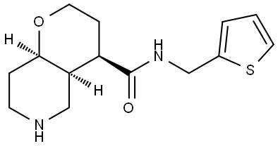 rel-(4R,4aS,8aR)-N-(thiophen-2-ylmethyl)octahydro-2H-pyrano[3,2-c]pyridine-4-carboxamide Structural