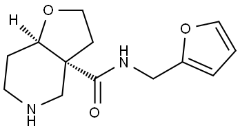 rel-(3aR,7aR)-N-(furan-2-ylmethyl)octahydrofuro[3,2-c]pyridine-3a-carboxamide Structural