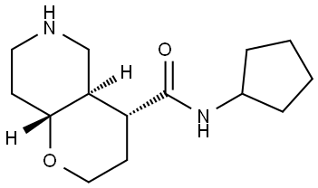 rel-(4R,4aR,8aR)-N-cyclopentyloctahydro-2H-pyrano[3,2-c]pyridine-4-carboxamide Structural