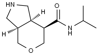 rel-(3aR,7R,7aR)-N-isopropyloctahydropyrano[4,3-c]pyrrole-7-carboxamide Structural