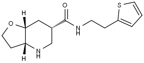 rel-(3aR,6S,7aR)-N-(2-(thiophen-2-yl)ethyl)octahydrofuro[3,2-b]pyridine-6-carboxamide Structural