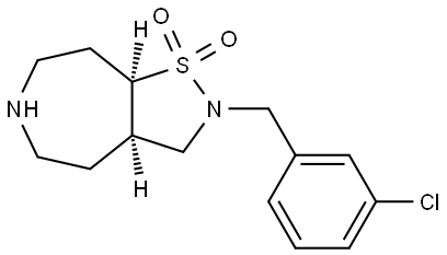 Rel-(3Ar,8Ar)-2-(3-Chlorobenzyl)Octahydro-2H-Isothiazolo[4,5-D]Azepine 1,1-Dioxide Structural