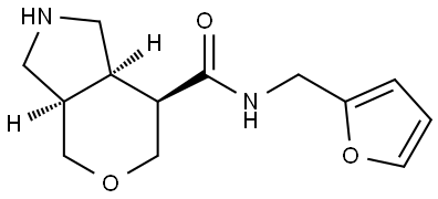 rel-(3aR,7R,7aR)-N-(furan-2-ylmethyl)octahydropyrano[4,3-c]pyrrole-7-carboxamide Structural