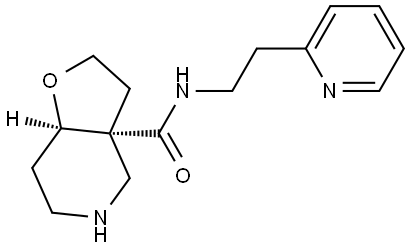 rel-(3aR,7aR)-N-(2-(pyridin-2-yl)ethyl)octahydrofuro[3,2-c]pyridine-3a-carboxamide Structural
