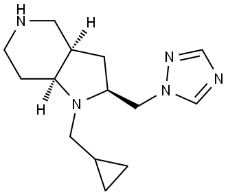 Rel-(2S,3Ar,7As)-2-((1H-1,2,4-Triazol-1-Yl)Methyl)-1-(Cyclopropylmethyl)Octahydro-1H-Pyrrolo[3,2-C]Pyridine Structural