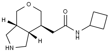 rel-N-cyclobutyl-2-((3aR,7S,7aS)-octahydropyrano[4,3-c]pyrrol-7-yl)acetamide Structural