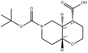 Racemic-(4S,4aS,8aS)-6-(tert-butoxycarbonyl)octahydro-2H-pyrano[3,2-c]pyridine-4-carboxylic acid(WX111334) Structural
