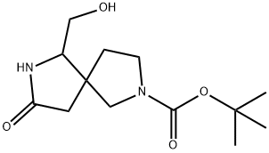 Racemic-Tert-Butyl 6-(Hydroxymethyl)-8-Oxo-2,7-Diazaspiro[4.4]Nonane-2-Carboxylate Structural