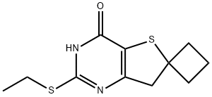 Spiro[cyclobutane-1,6'(3'H)-thieno[3,2-d]pyrimidin]-4'(7'H)-one, 2'-(ethylthio)- Structural