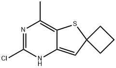 Spiro[cyclobutane-1,6'(7'H)-thieno[3,2-d]pyrimidine], 2'-chloro-4'-methyl- Structural