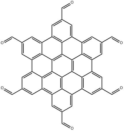 Hexabenzo[bc,ef,hi,kl,no,qr]coronene-2,5,8,11,14,17-hexacarboxaldehyde Structural