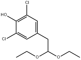 Phenol, 2,6-dichloro-4-(2,2-diethoxyethyl)- Structural
